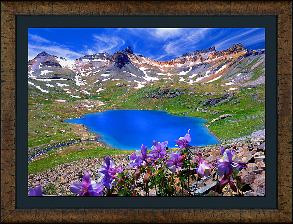 framed ice lake morning