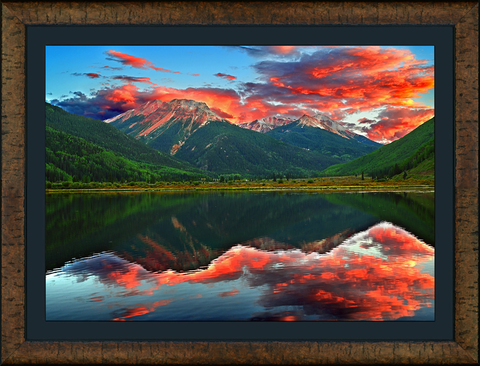 framed crystal evening