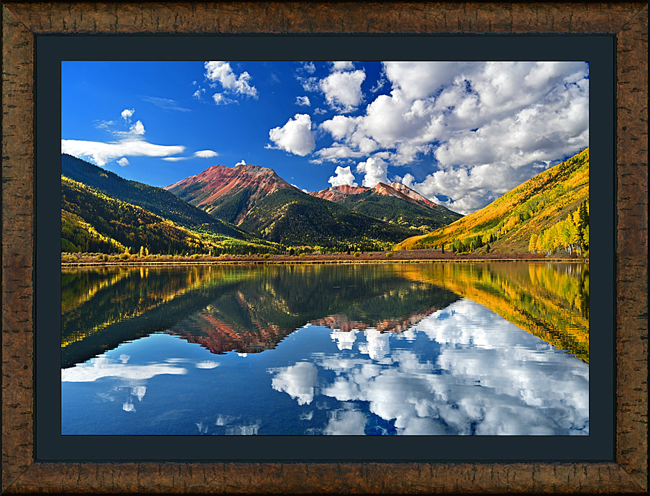 framed crystal reflections