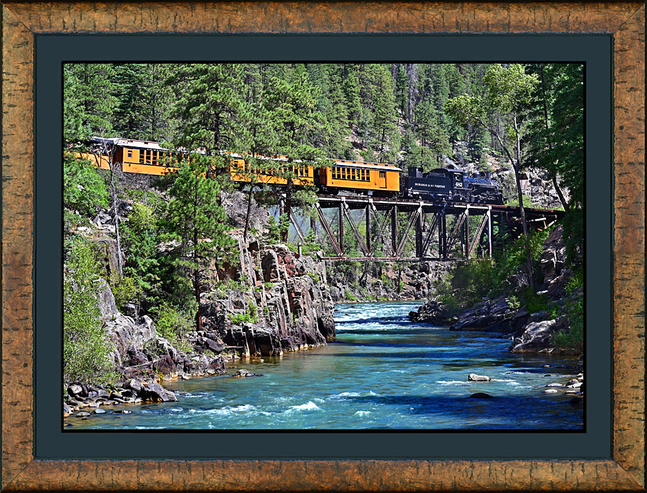 framed high bridge crossing