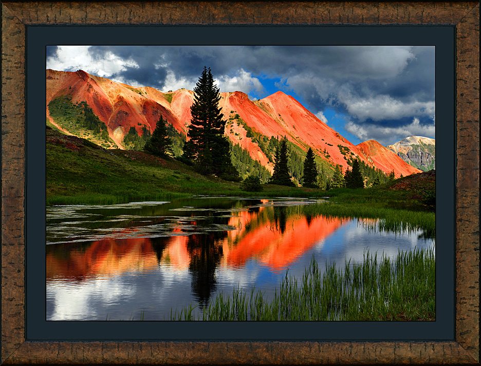 framed reflets en rouge