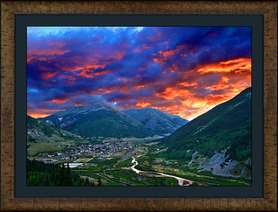 framed silverton sunrise