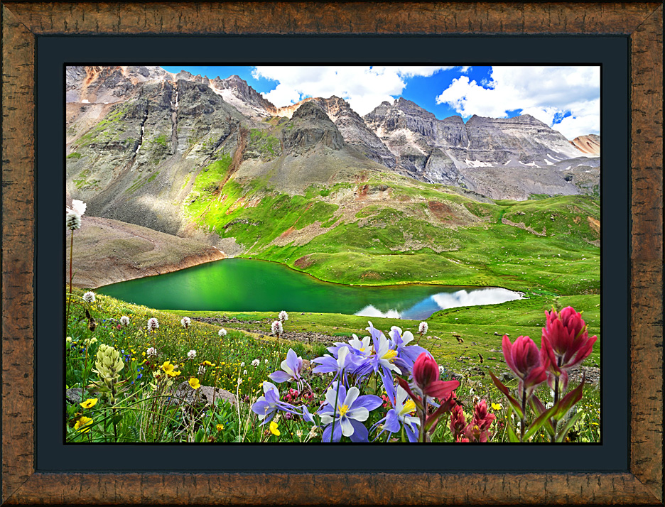 framed upper blue lake