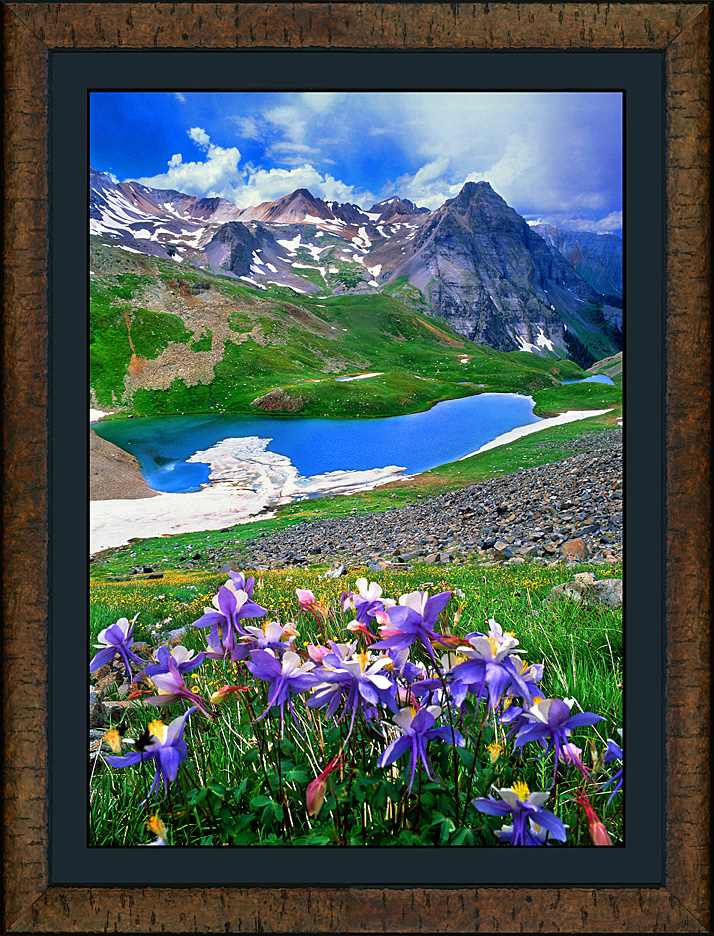 Framed Upper Blue Lakes Basin