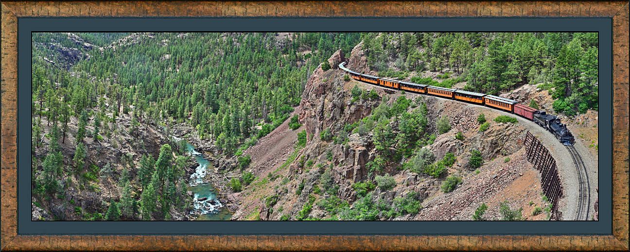 framed pan animas river gorge