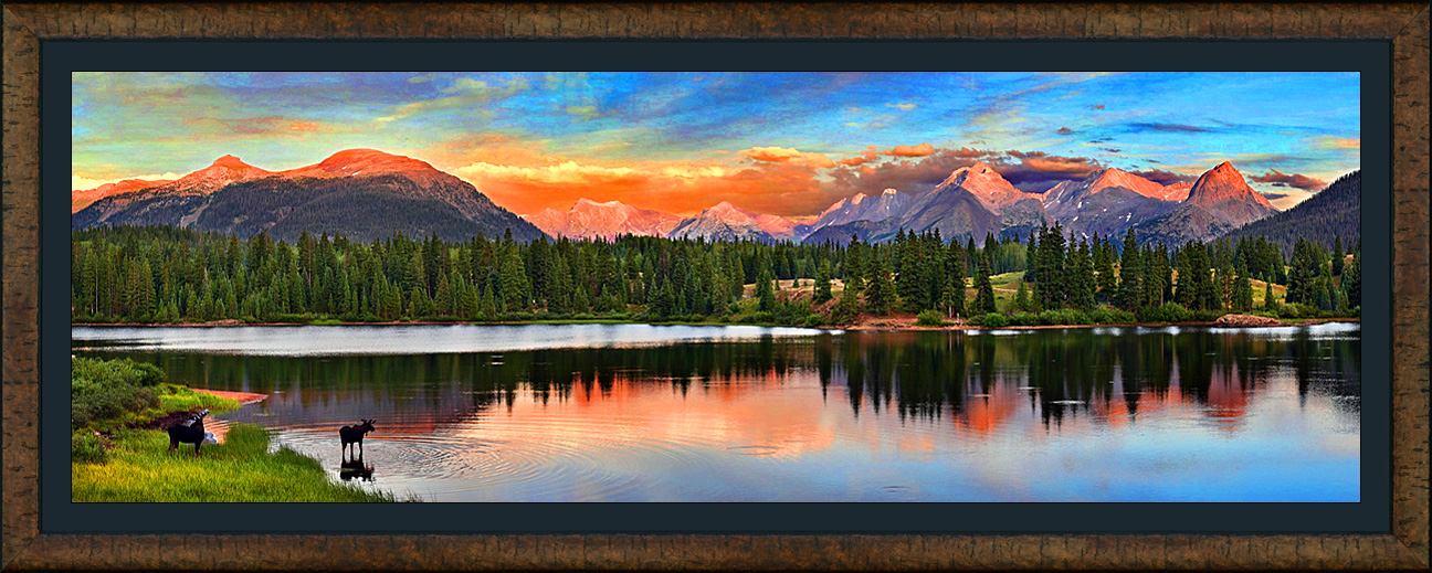 framed pan tranquil evening